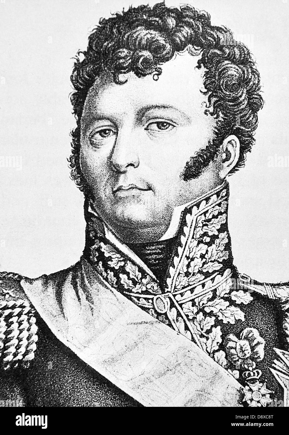 Emmanuel de Grouchy, French general and marshal.  In the campaign of Waterloo he commanded the reserve cavalry of the army. Stock Photo