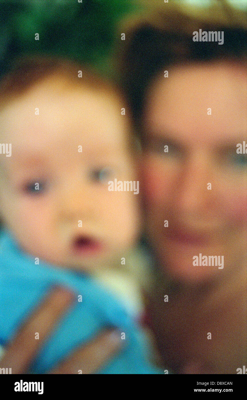 A baby and a woman, Sweden. Stock Photo