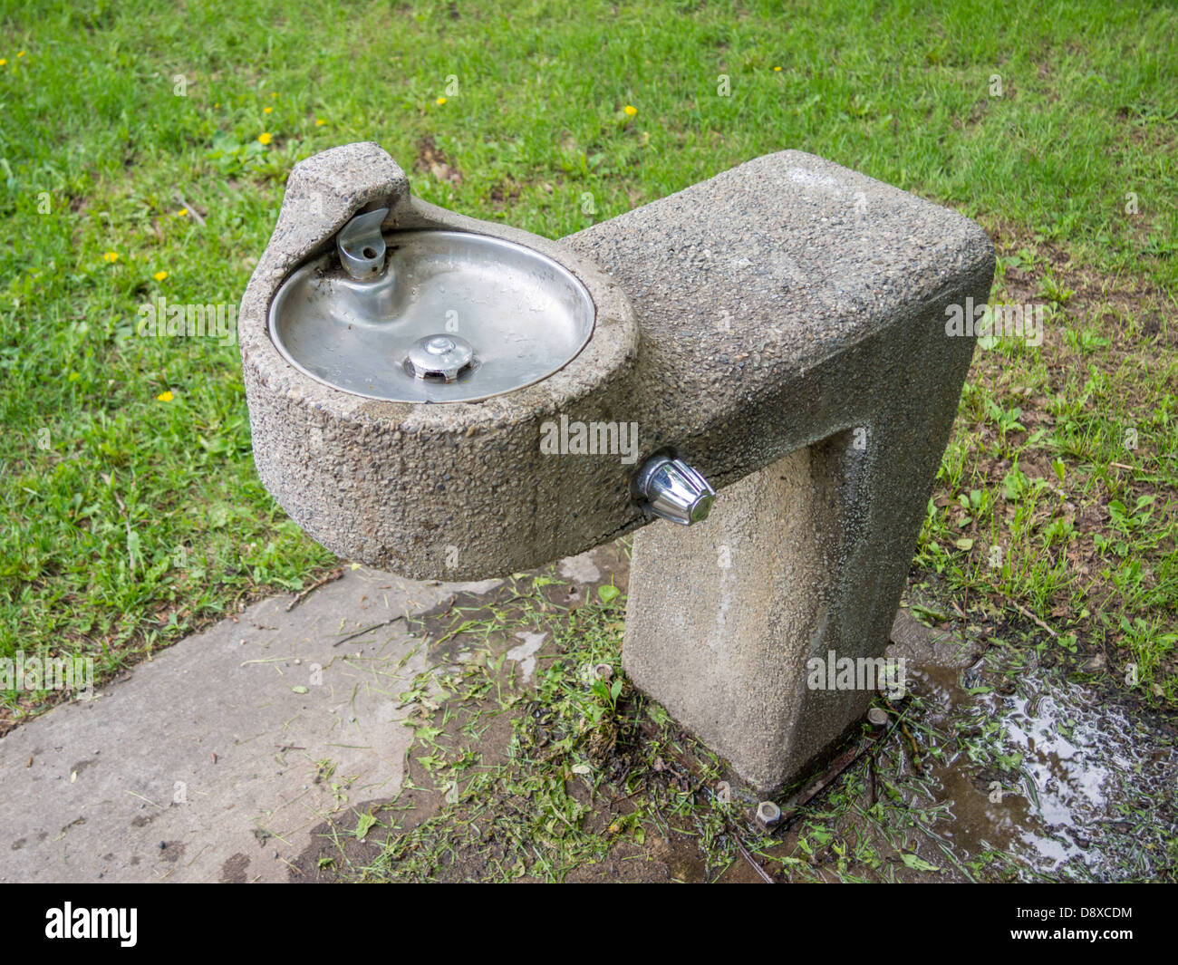 public drinking water fountain in the park Stock Photo Alamy