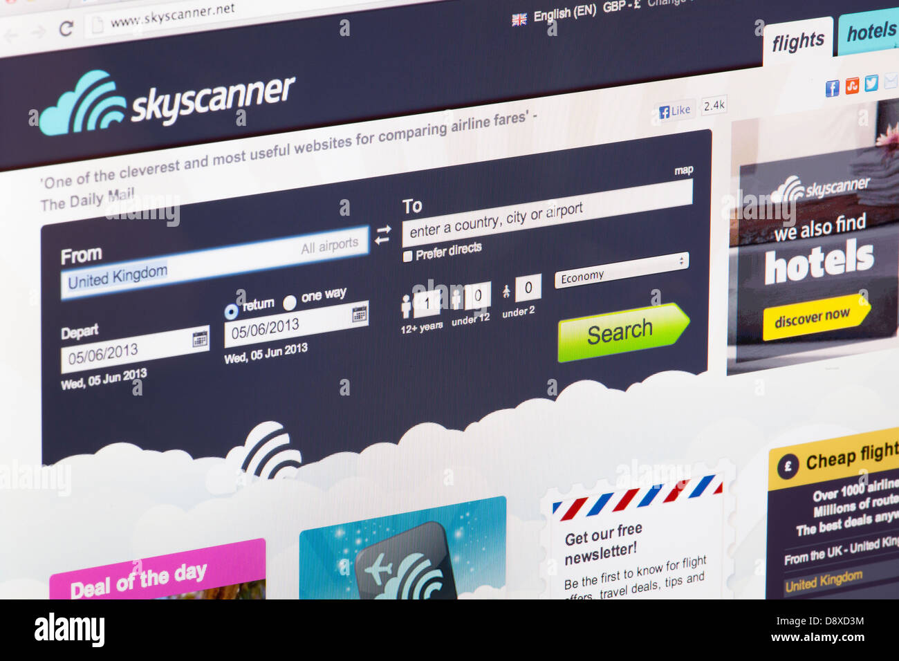 Sky scanner hi-res stock photography and images - Alamy