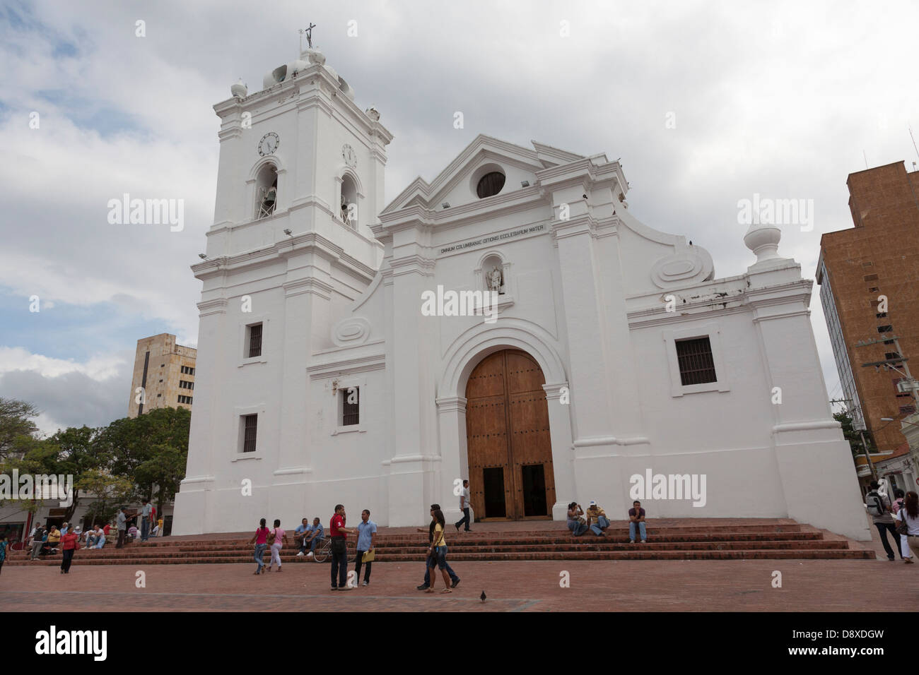 Catedral Basilika Mayor, Cathedral, Santa Marta, Magdalena Department, Colombia Stock Photo