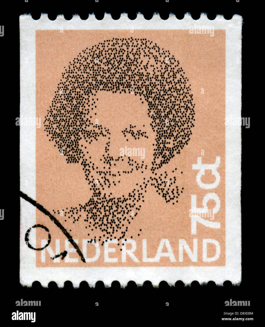 Netherlands postage stamp depicting queen Beatrix Stock Photo
