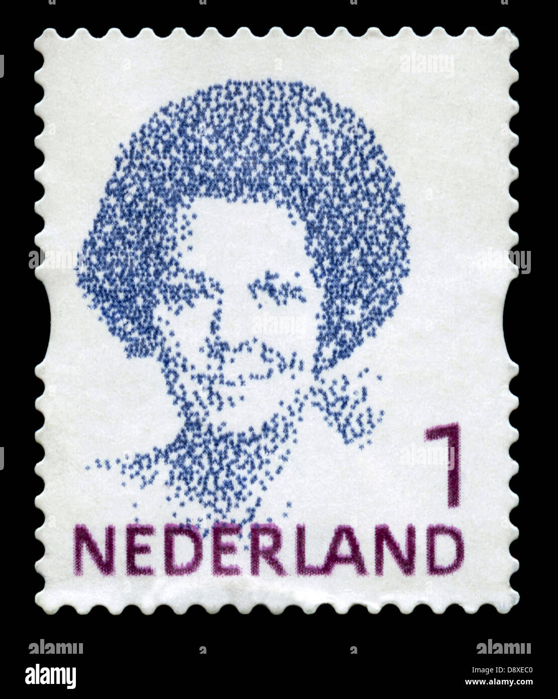 Netherlands postage stamp depicting queen Beatrix Stock Photo