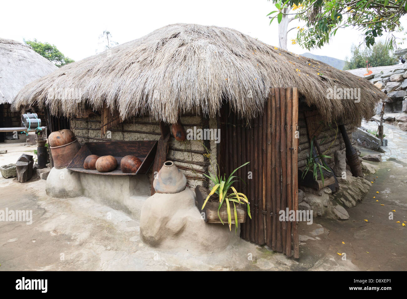 Museo de sitio INTI NAN, Midad de Mundo, near Quito, Ecuador Stock Photo