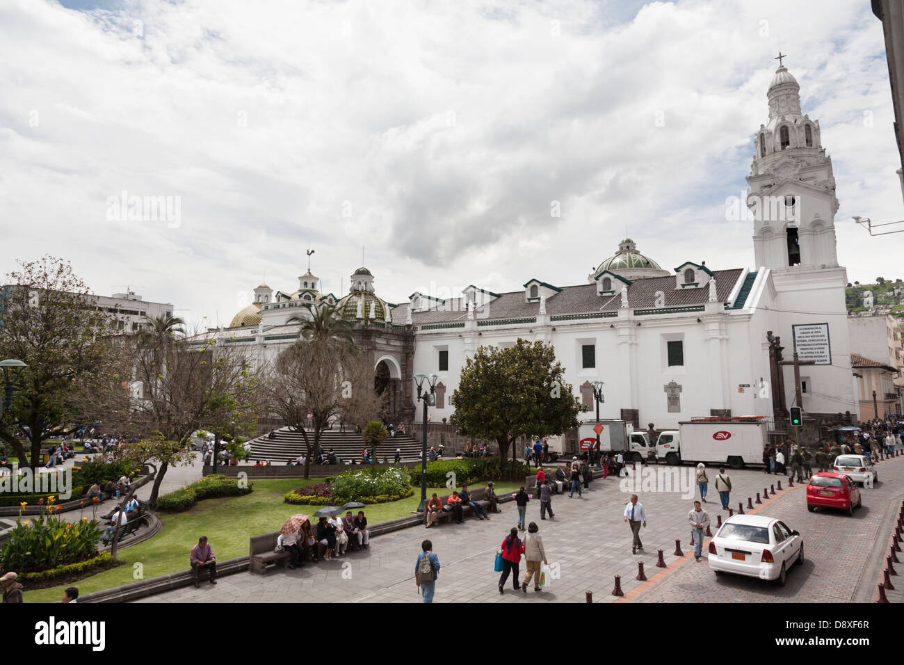 Catedral, Plaza de la Independencia, Quito, Old City, Ecuador Stock Photo