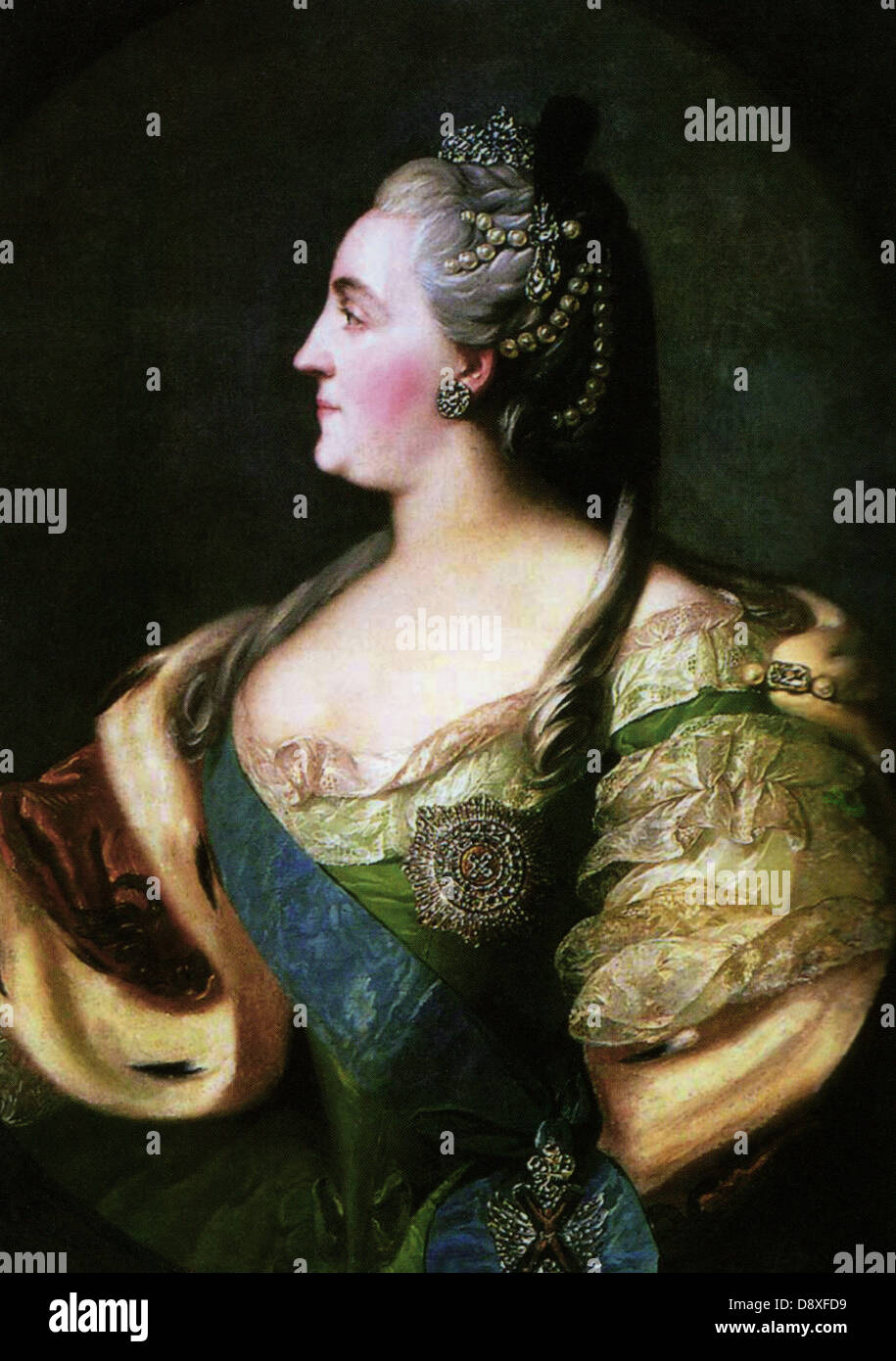Catherine the Great, Empress of Russia (1729 - 1796) - Editorial use only. Stock Photo