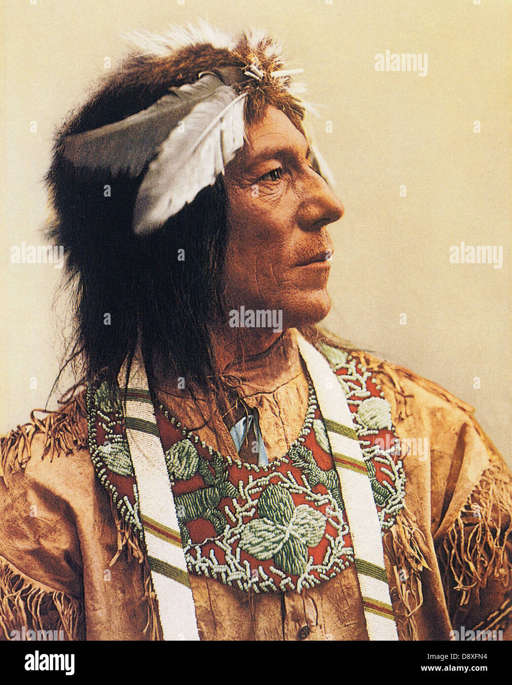 Obtossaway chief of the Ojibwas American Indian tribe, 1903 Stock Photo