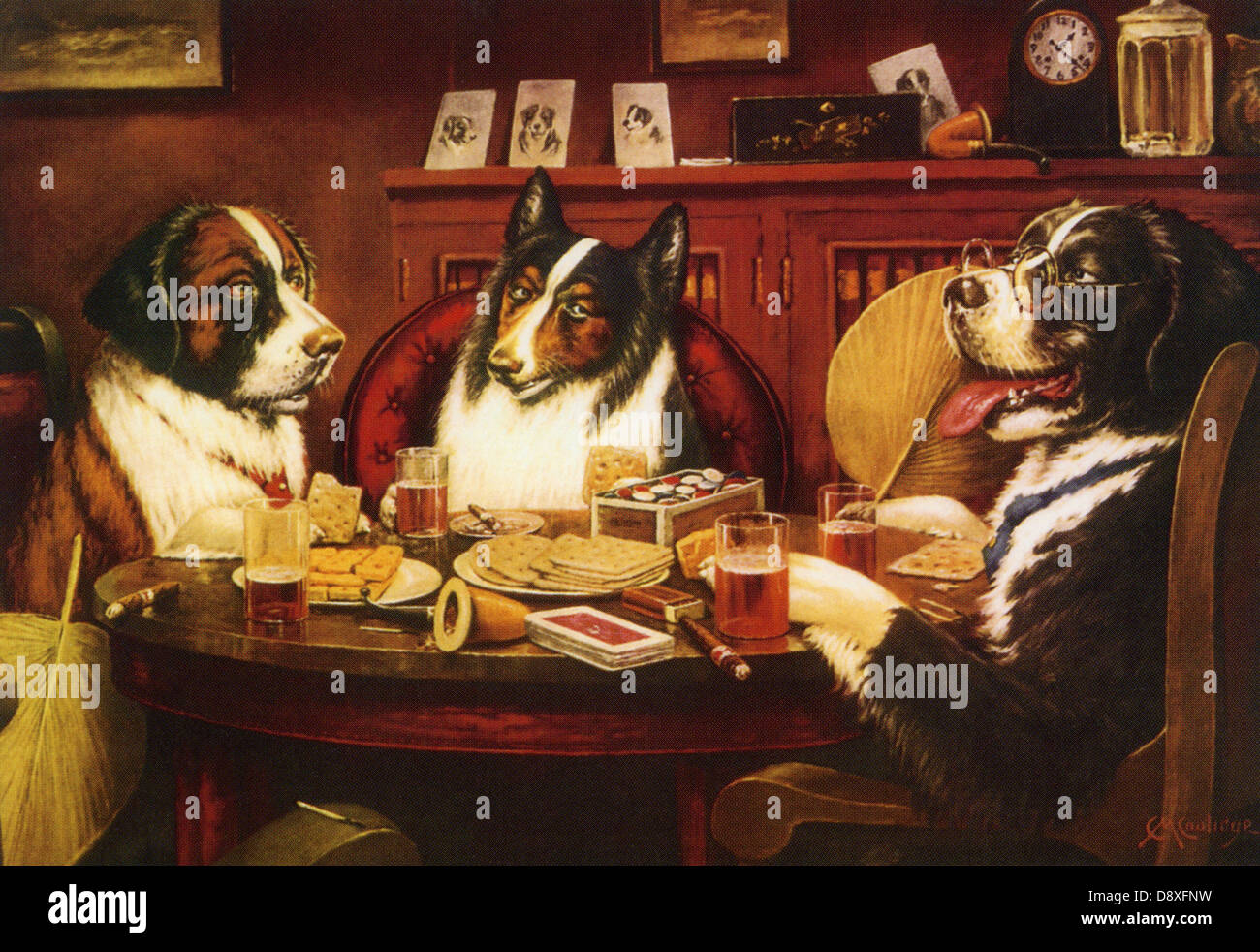 cassius coolidge dogs playing poker