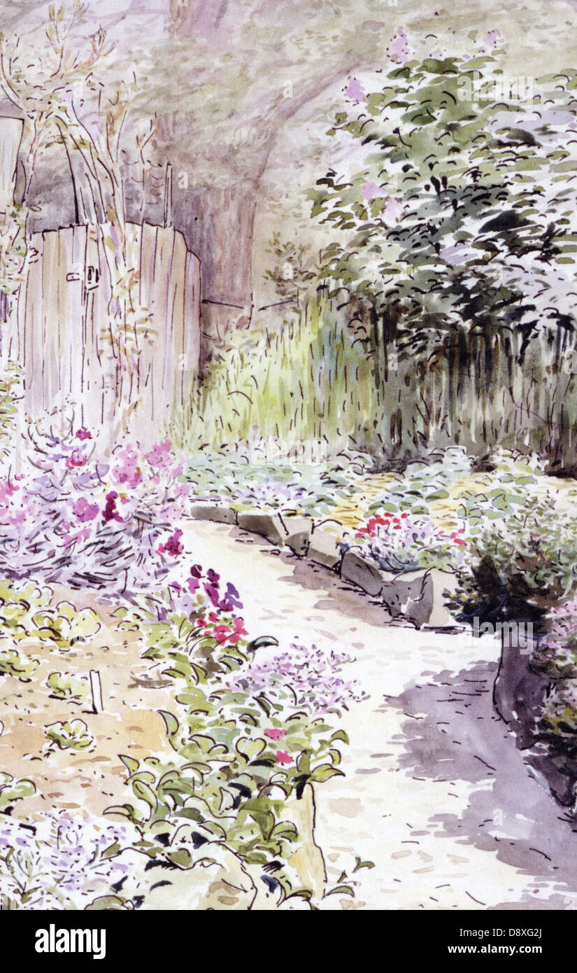 1903 Beatrix Potter Painting The Garden Of Harescombe Grange In 1903 Beatrix Potter Painting The Garden Of Harescombe Grange In