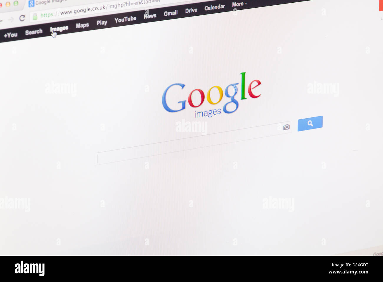 Google Search Website or web page on a laptop screen or computer monitor Stock Photo