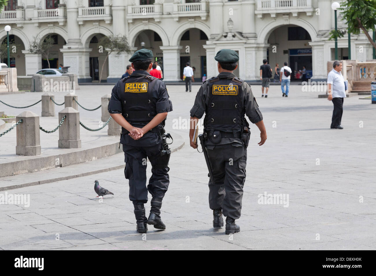 Policia Escuadron Verde, Lima, Peru Stock Photo