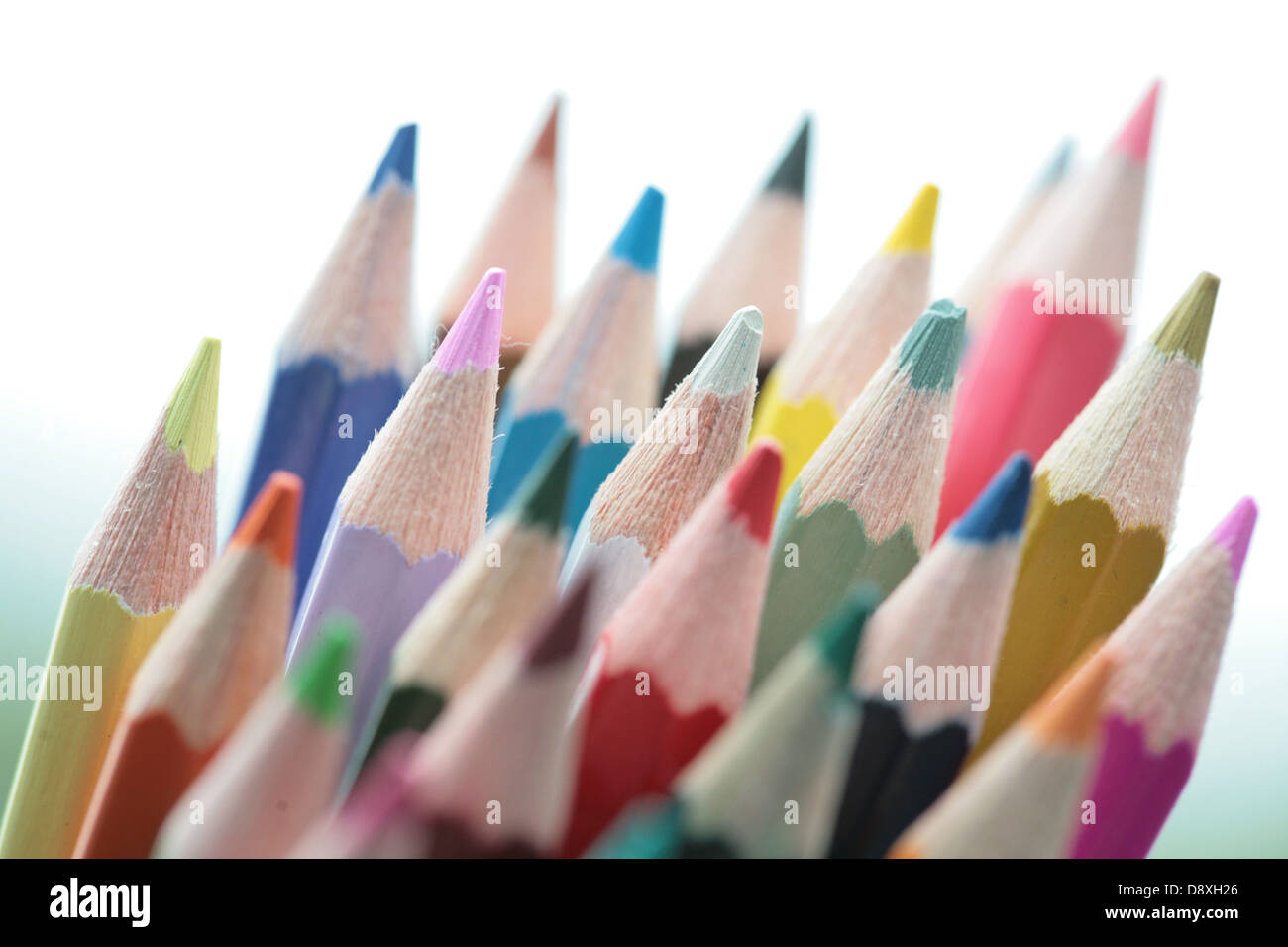 wood crayon compositions with various colors Stock Photo Alamy