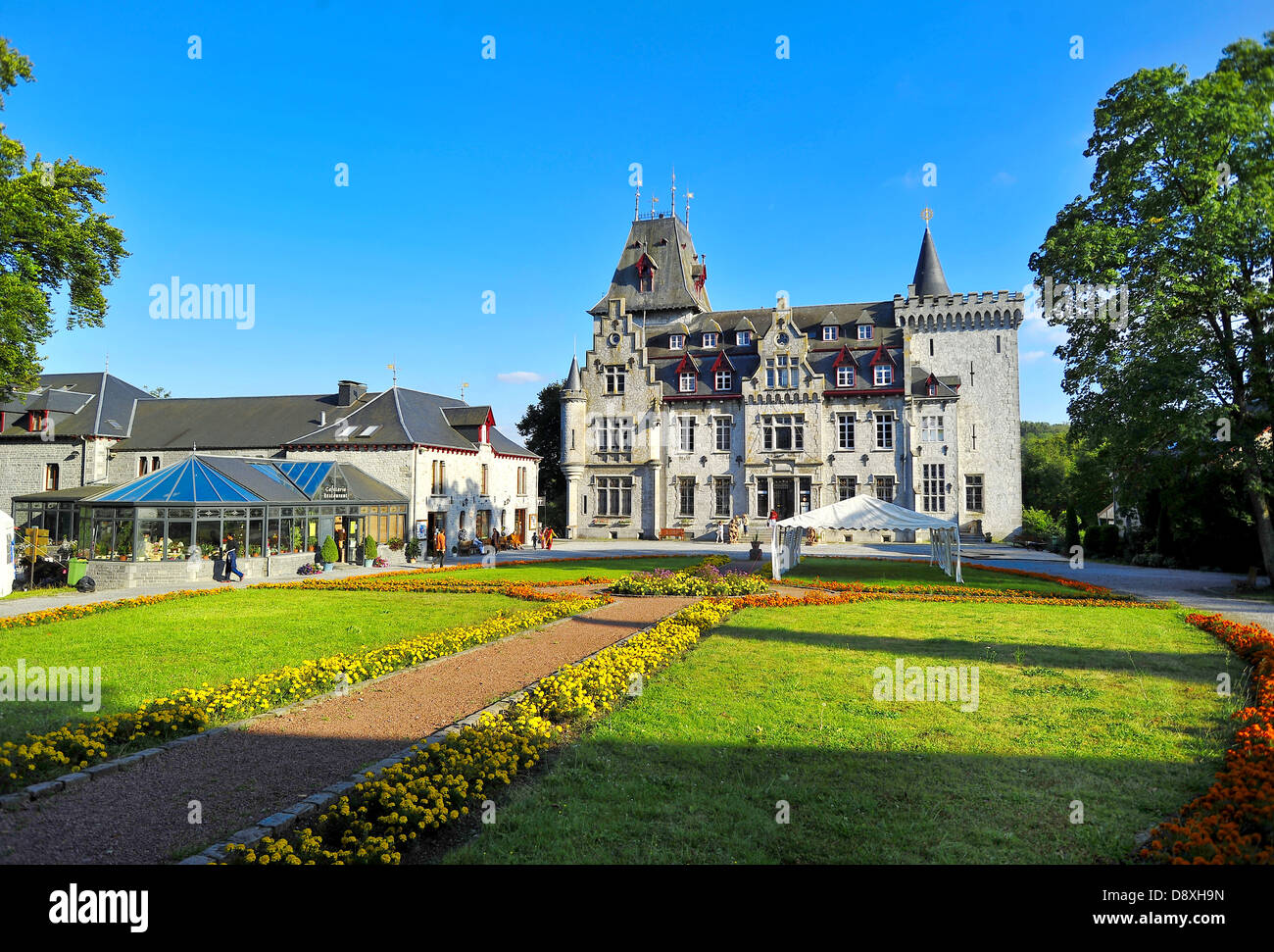 Radhadesh - Château de Petite-Somme near Durbuy in Belgium Stock Photo