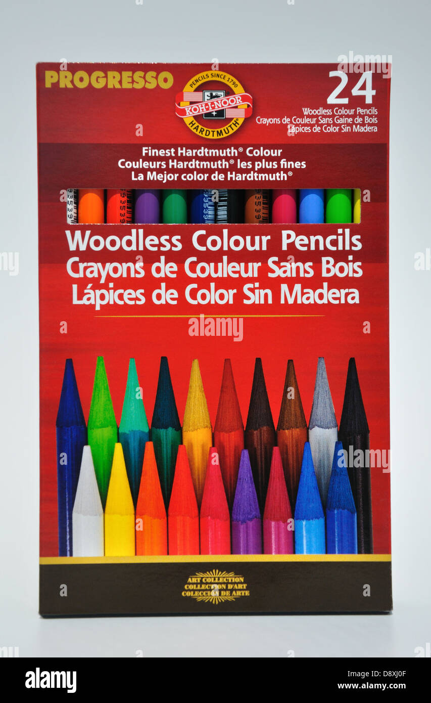 Woodless color pencils Stock Photo Alamy