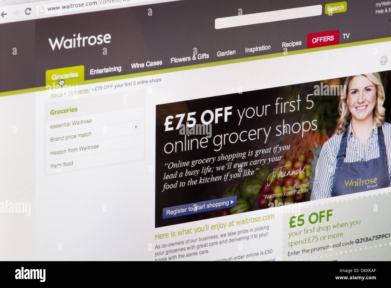 Waitrose online shopping laptop hires stock photography and images Alamy