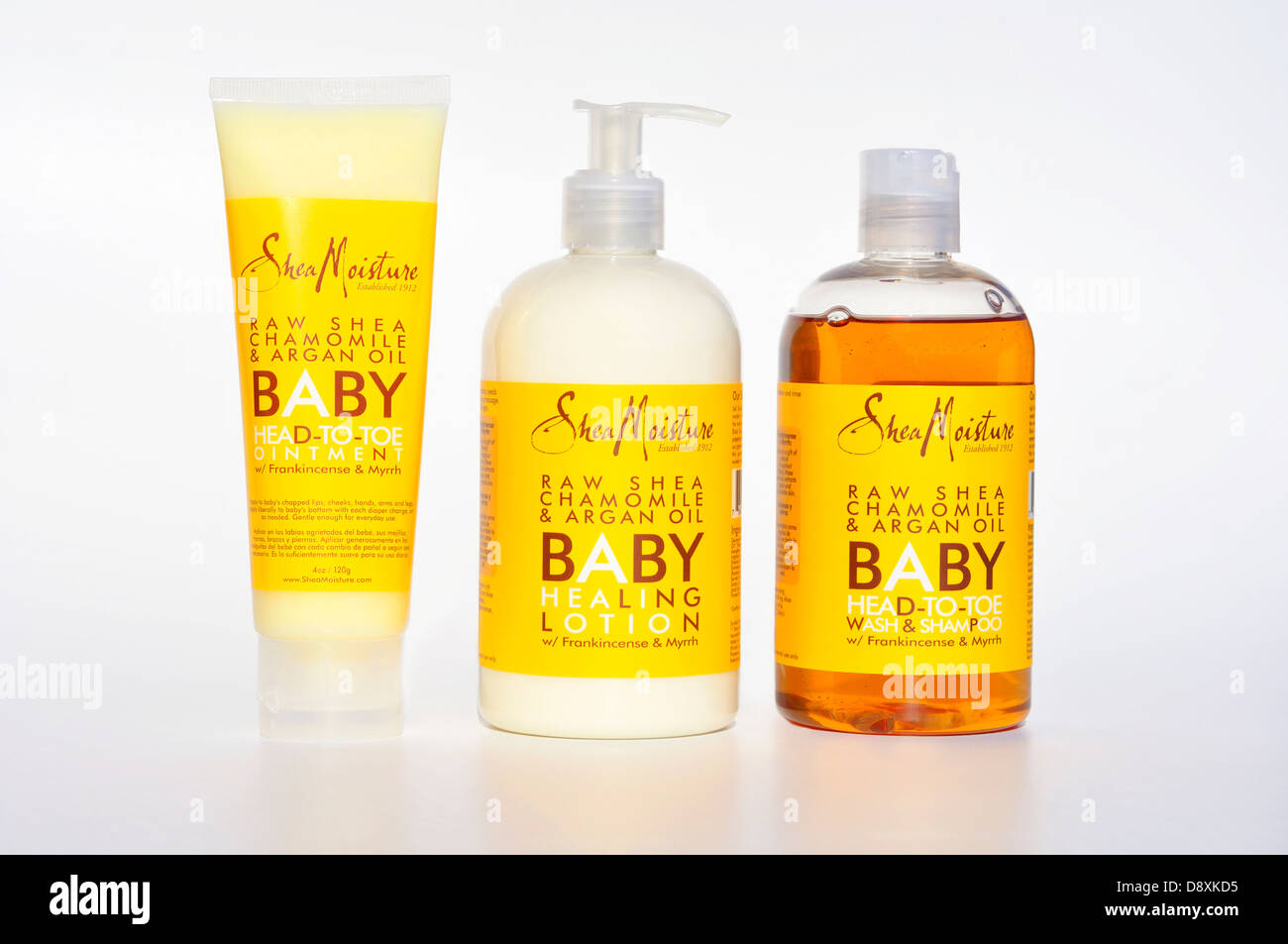 Shea butter hair care products for baby Stock Photo Alamy