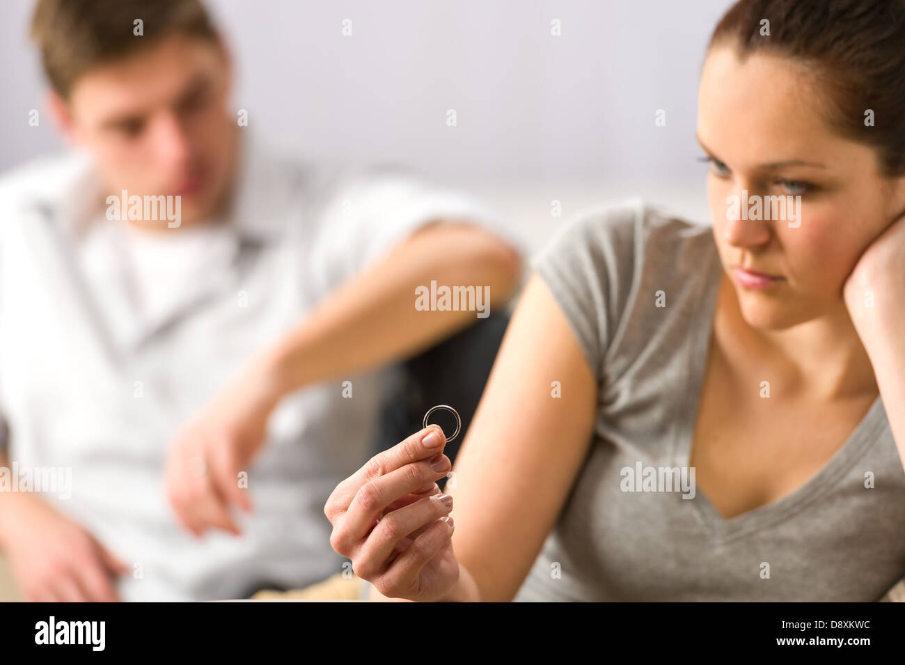 Young couple has problems in their marriage Stock Photo