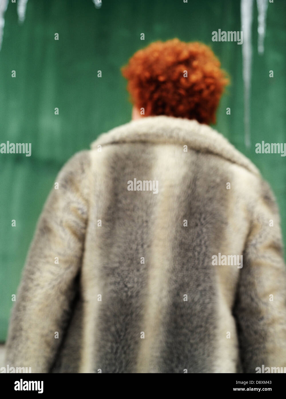 A woman in a fur coat. Stock Photo