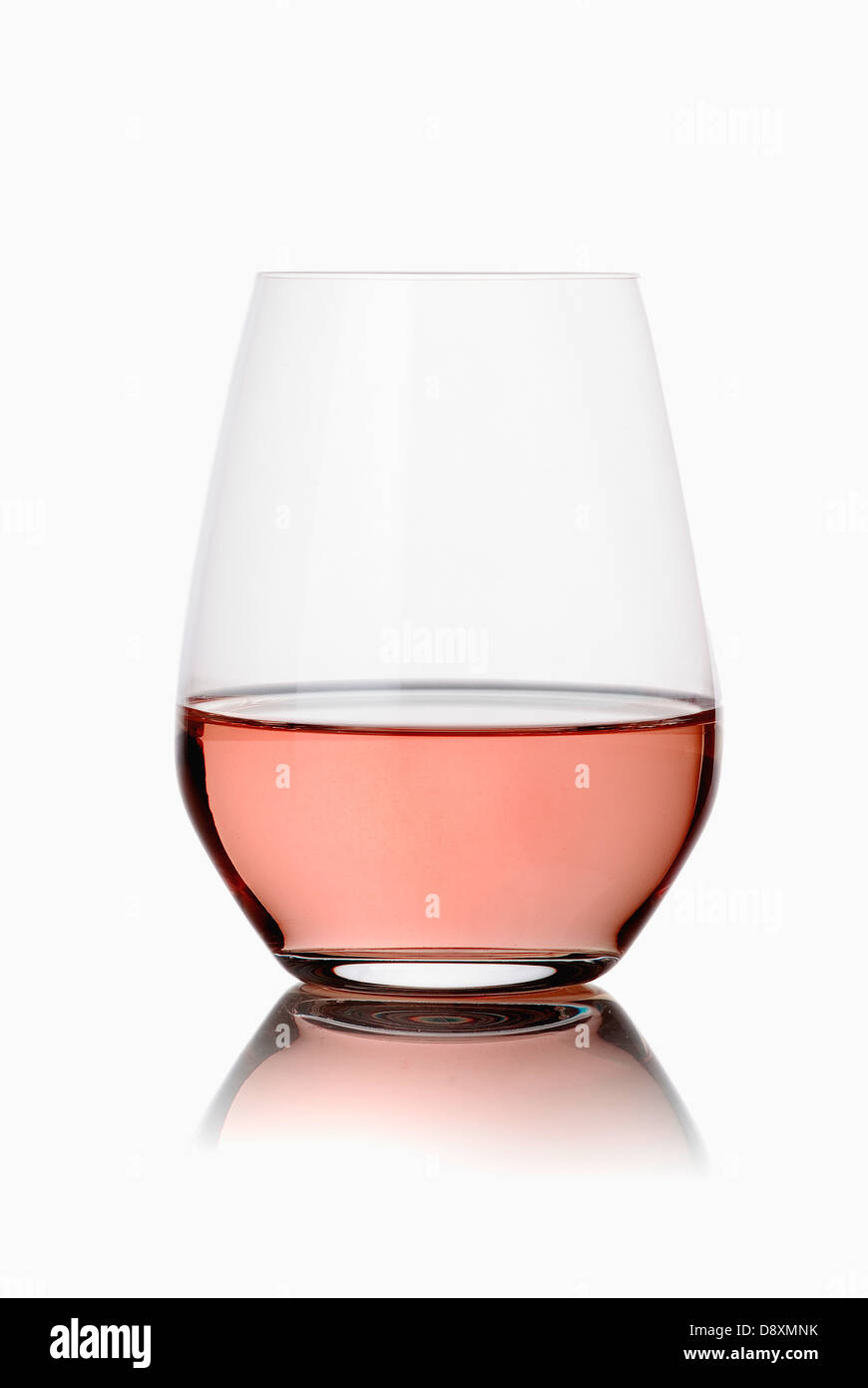 Glass of rosé wine Stock Photo Alamy