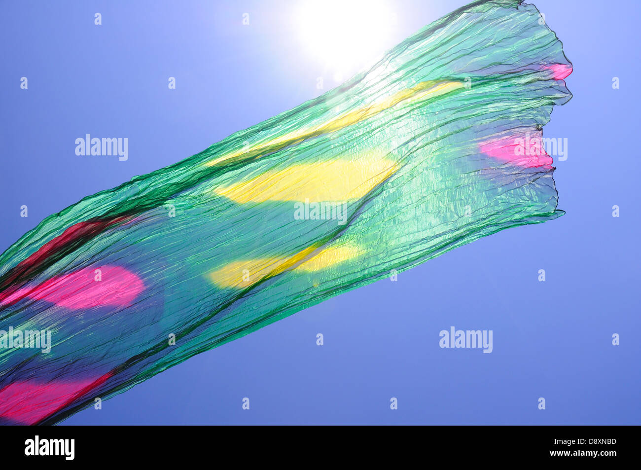 Scarf flying in the air Stock Photo Alamy