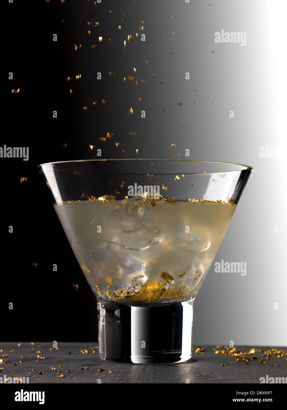 Margarita with golden flakes Stock Photo Alamy