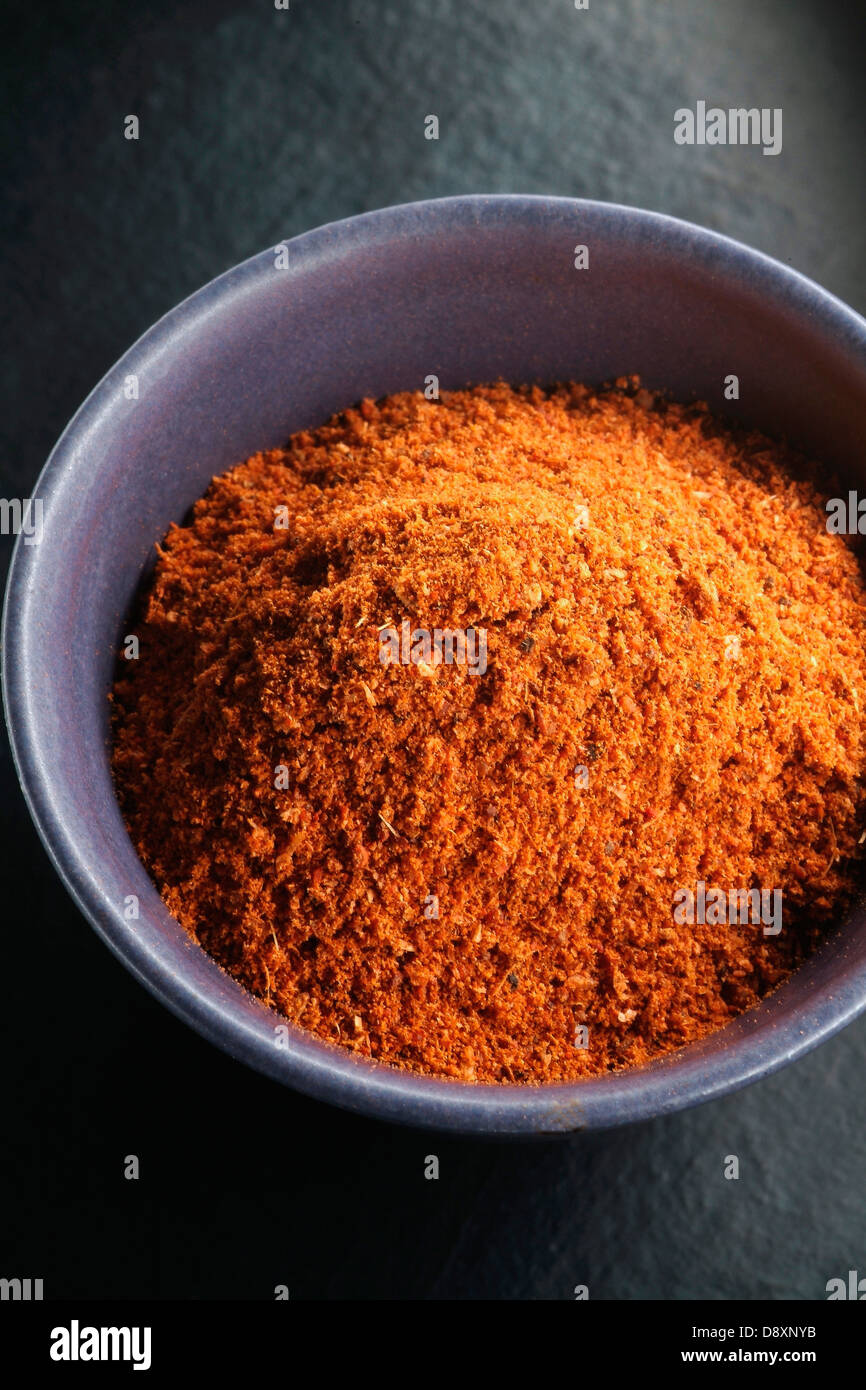 Mixed ground spices for Harissa Stock Photo Alamy