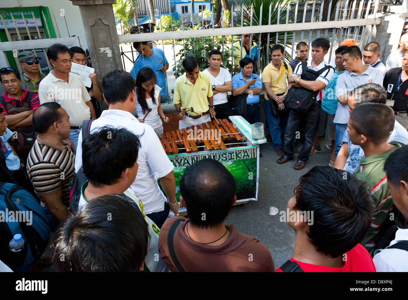 Xylophone Players in the Streets of Malate in Metro Manila, Philippines