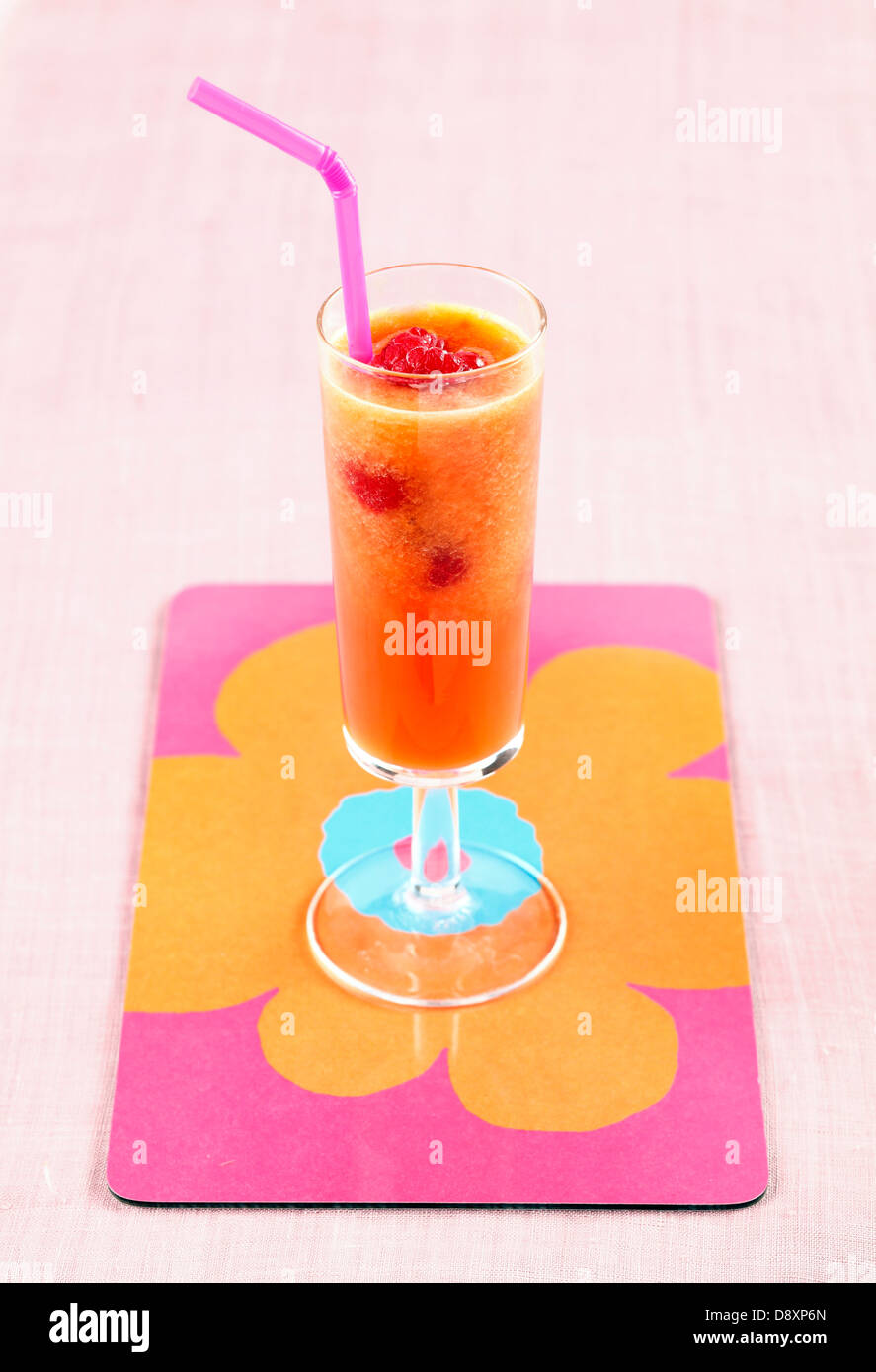 Spicy melon,carrot and raspberry juice Stock Photo Alamy