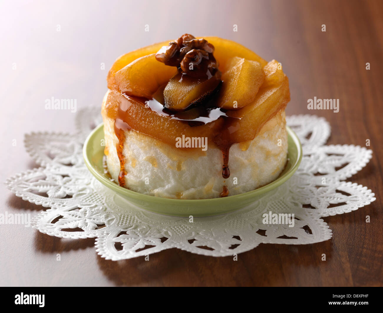 Floating islandstyle tatin dessert Stock Photo Alamy