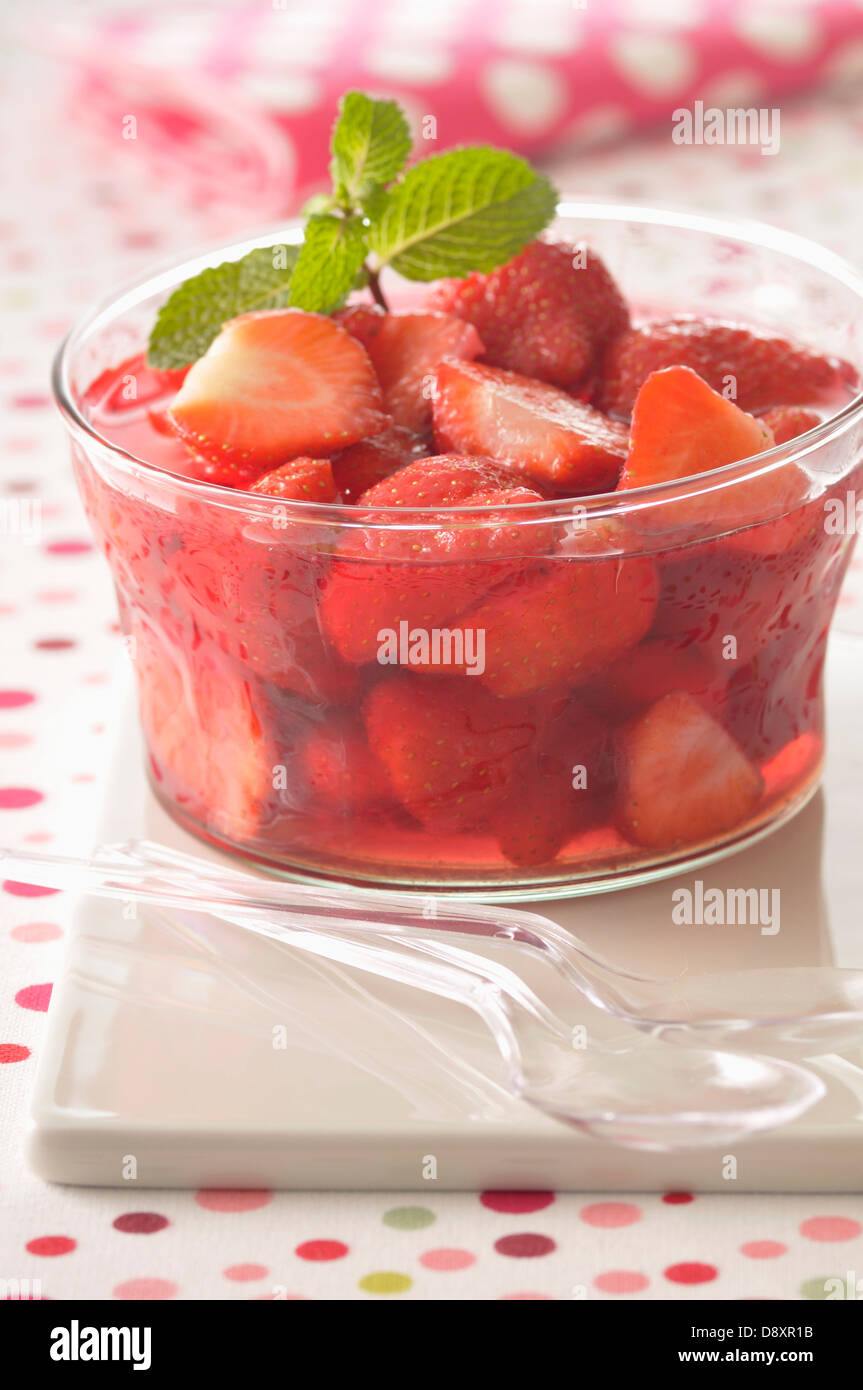 Strawberry soup Stock Photo