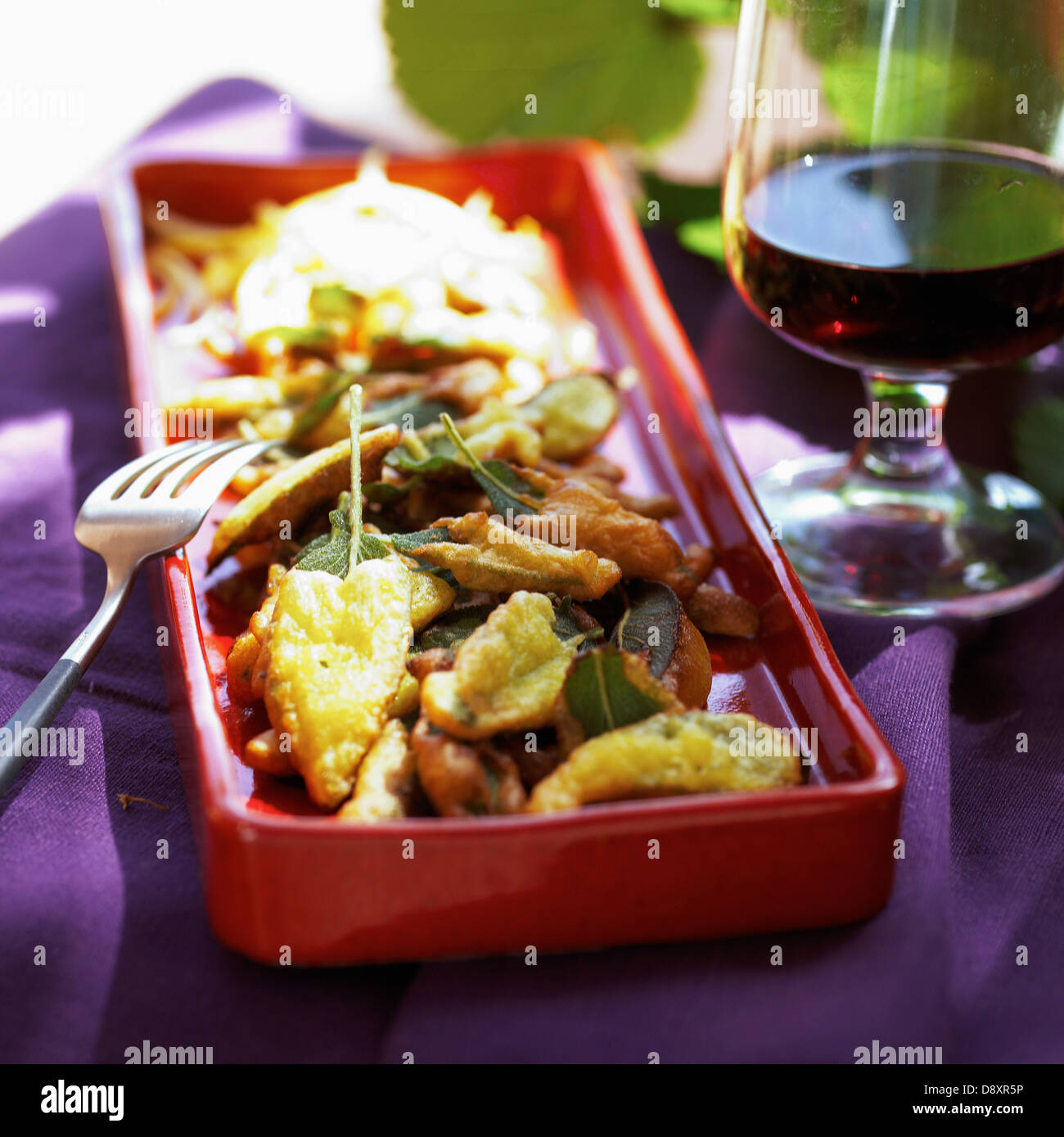 Sage leaf fritters Stock Photo Alamy