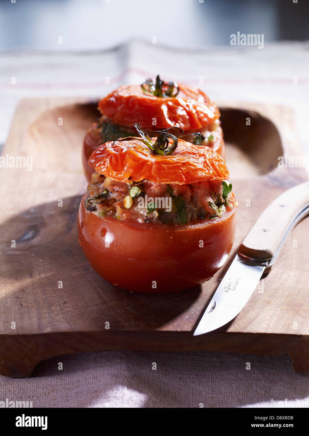 Stuffed tomatoes Stock Photo