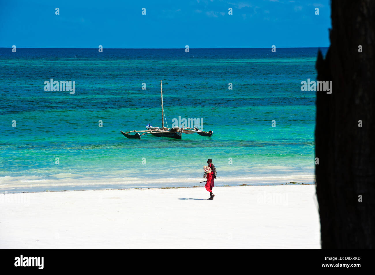 Diani Beach in Kenya Stock Photo