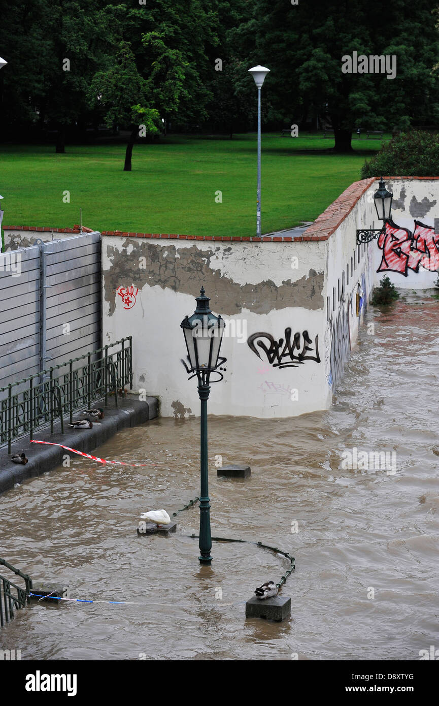 Prague,Floods,Kampa Stock Photo