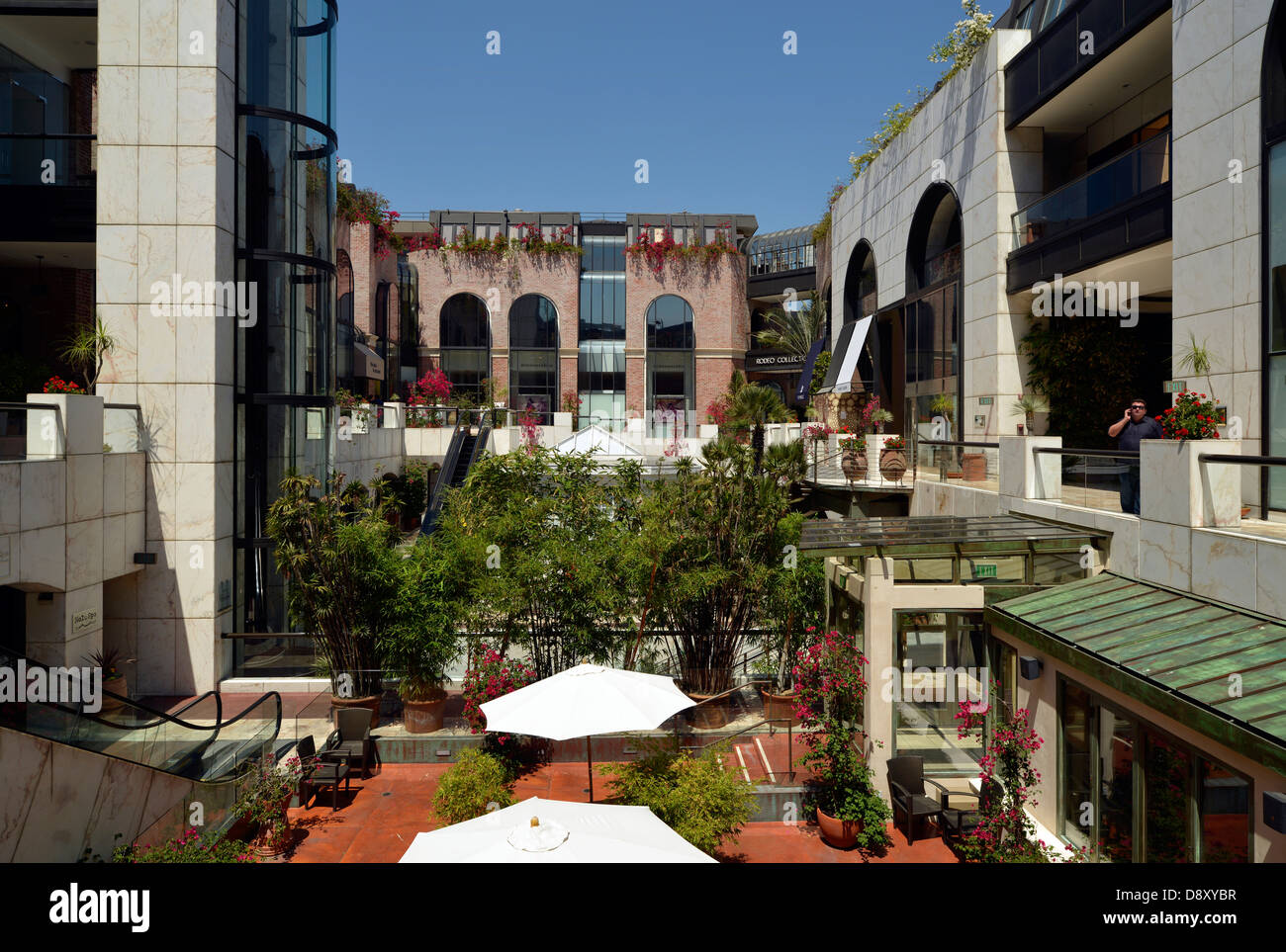 The rodeo Collection, multistoried centre for boutiques and plastic surgery, noble shopping street rodeo drive, Beverly Hills, L Stock Photo