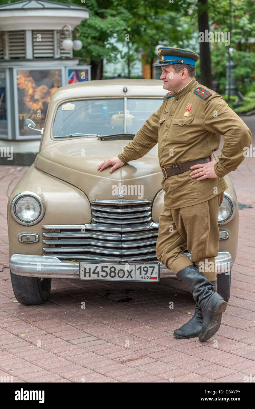 MOSCOW, RUSSIA - Retro festival 'Days of history' in Hermitage Garden. Moscow, May 26, 2013 Stock Photo
