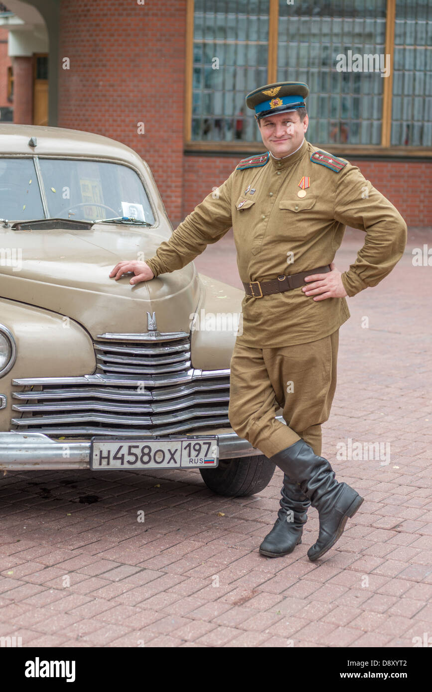 MOSCOW, RUSSIA - Retro festival 'Days of history' in Hermitage Garden. Moscow, May 26, 2013 Stock Photo