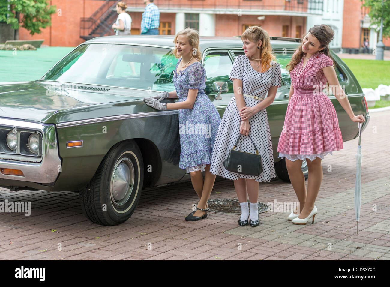 MOSCOW, RUSSIA - Retro festival 'Days of history' in Hermitage Garden. Moscow, May 26, 2013 Stock Photo