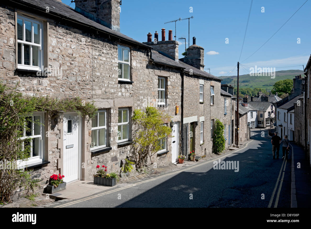 Row of cottages Mitchelgate Kirkby Lonsdale Cumbria England UK United