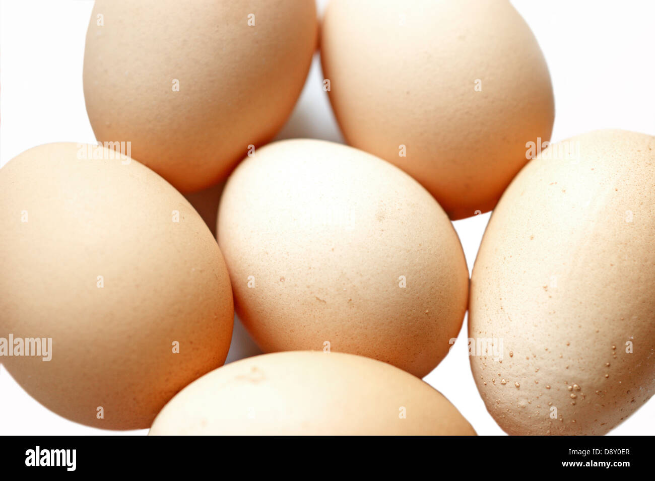 Organic eggs on a white background Stock Photo - Alamy