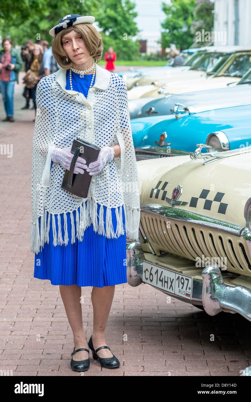 MOSCOW, RUSSIA - Retro festival 'Days of history' in Hermitage Garden. Moscow, May 26, 2013 Stock Photo