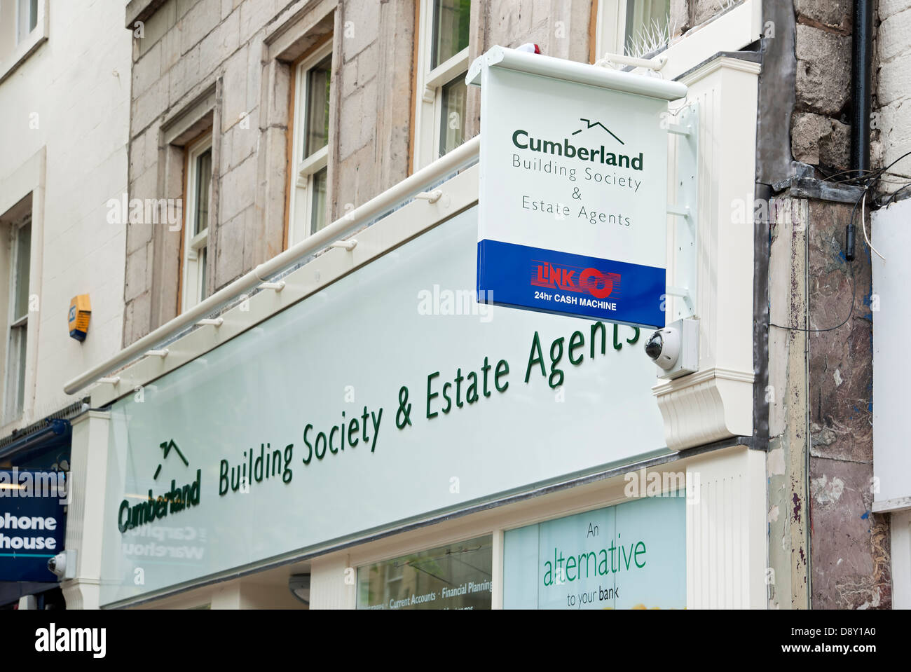 Cumberland Building Society sign signage exterior Lancaster Lancashire