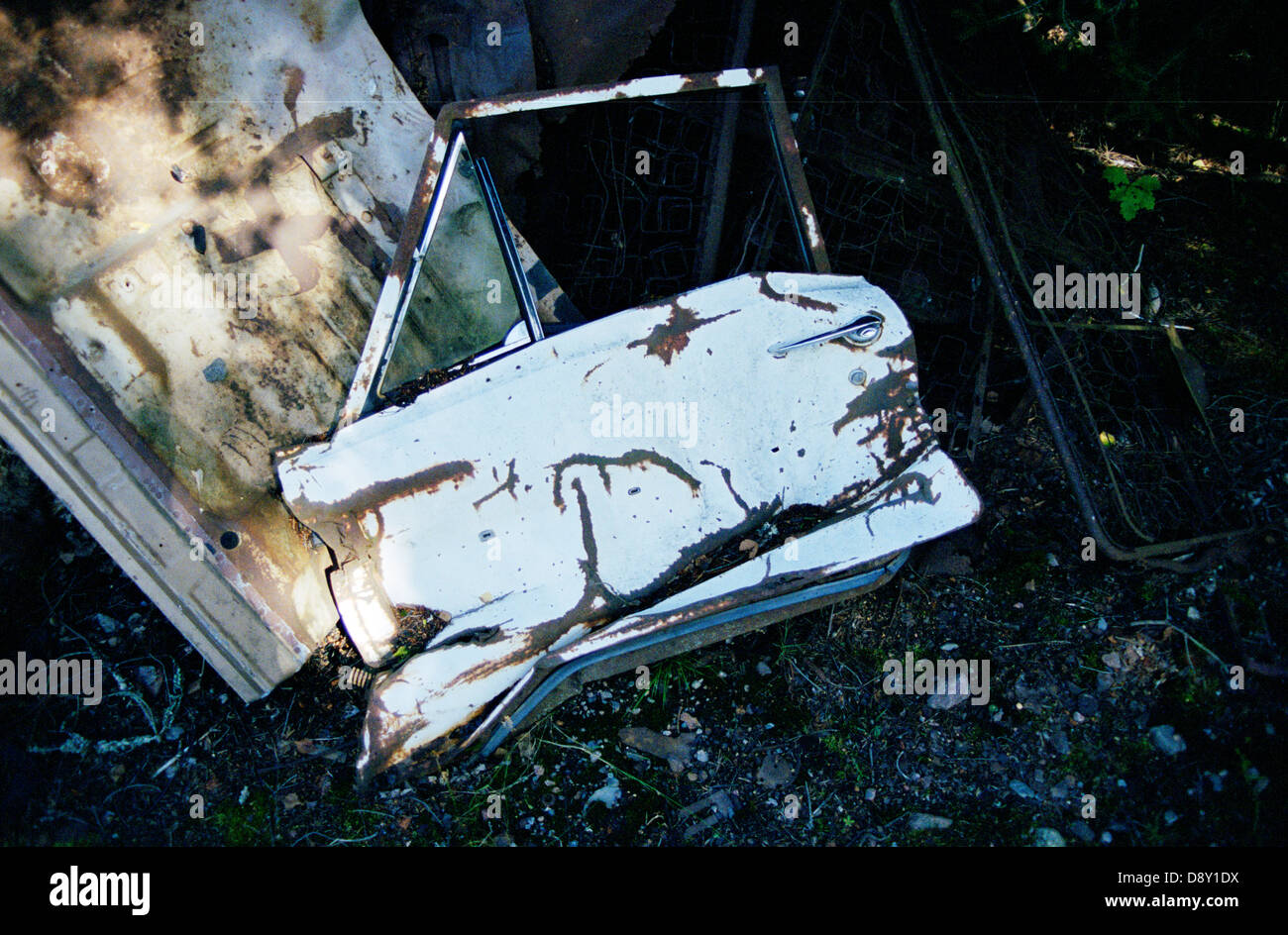 A broken car door Stock Photo Alamy