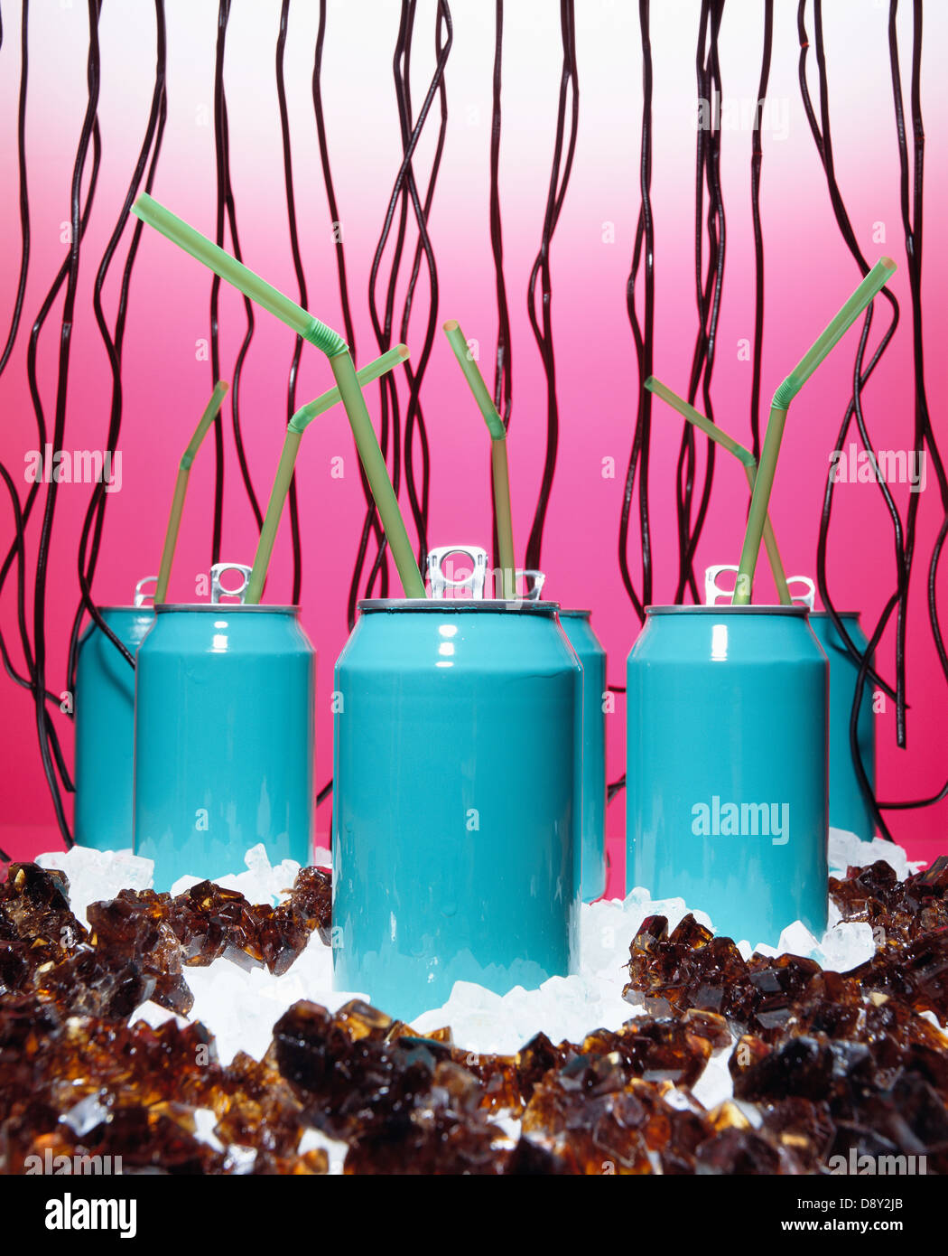 Soft Drink, Sugar and Liquorice Candy Stock Photo Alamy