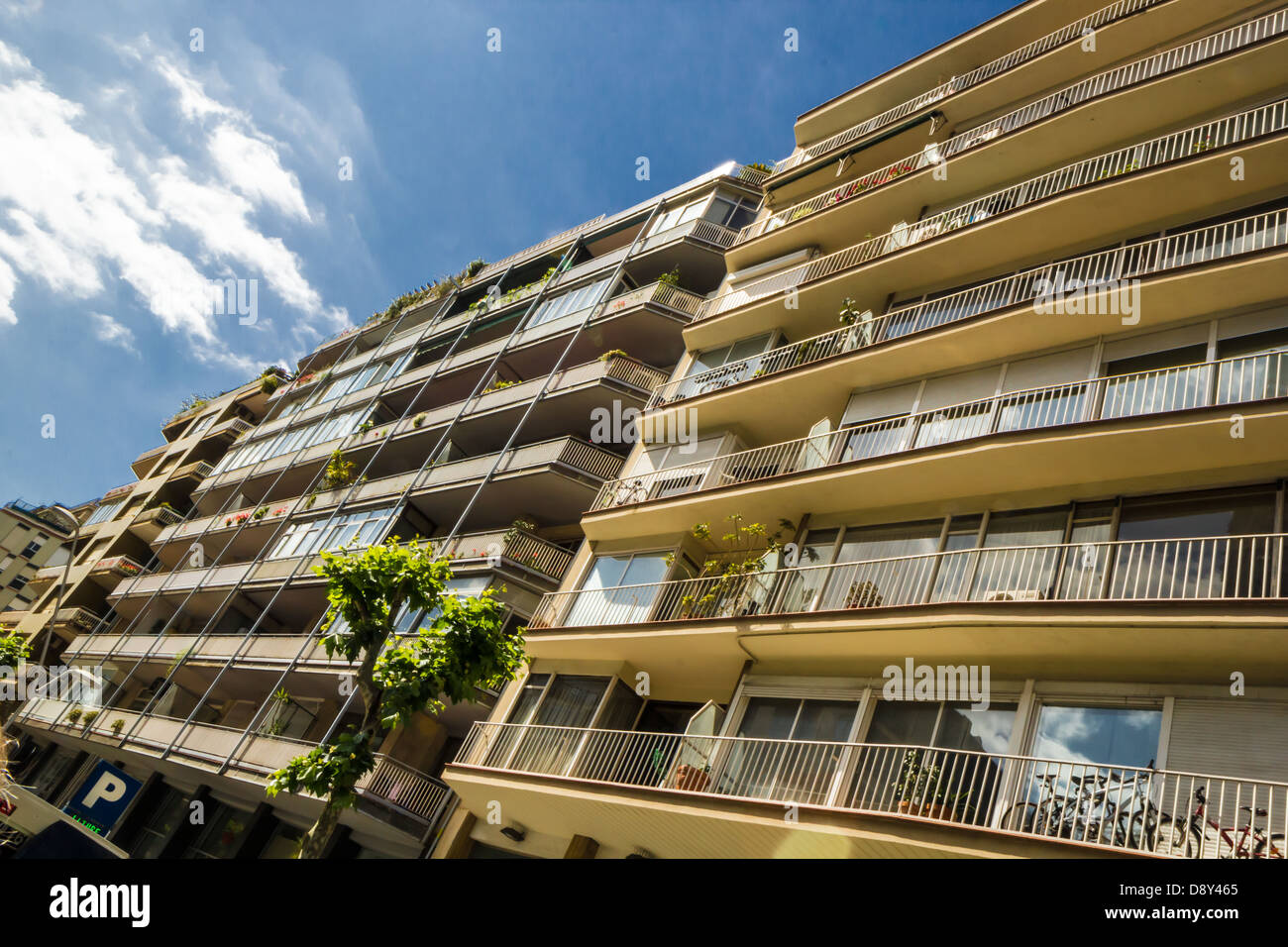 Beautiful view of High-Rise Apartments With Private Rooftop Balconies