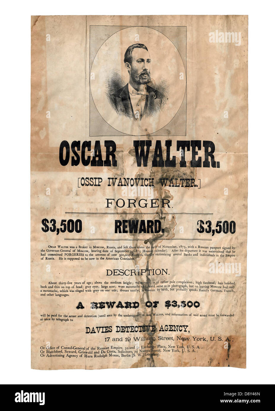 Oscar Walter. [Ossip Ivanovich Walter.] Stock Photo