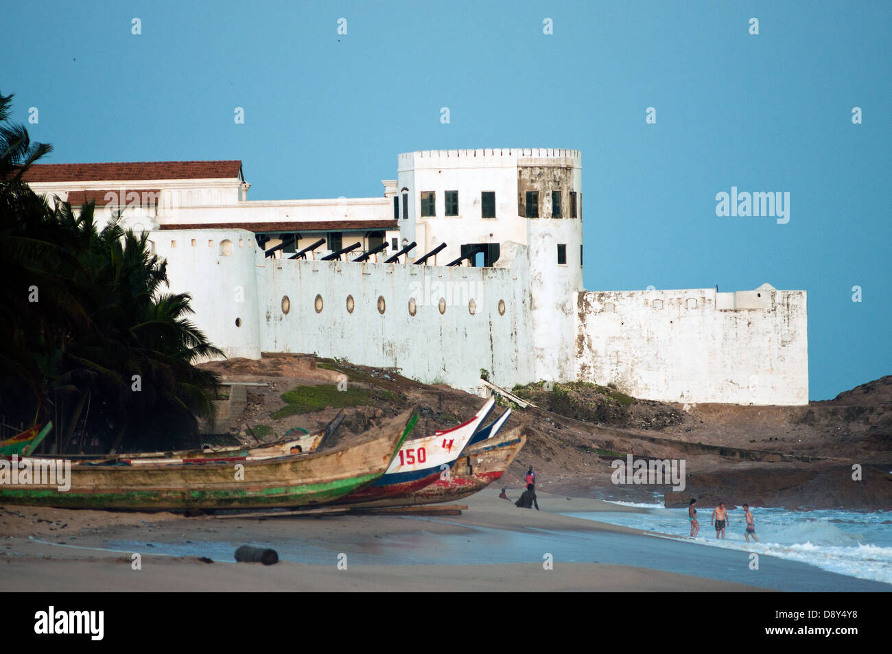 cape coast castle from western beach, cape coast, ghana, africa Stock