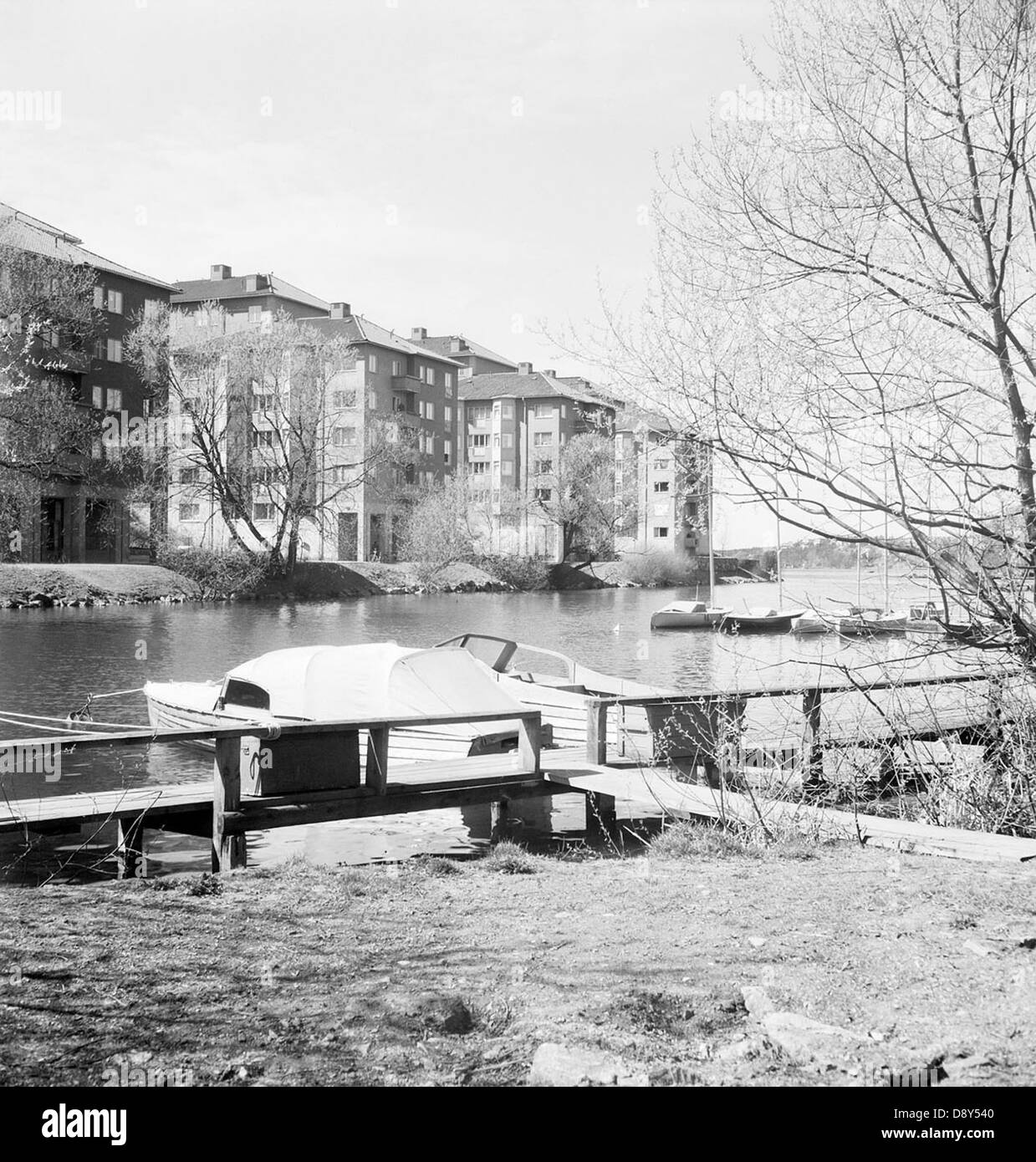 Pleasure crafts at Långholmen in Stockholm 1949 Stock Photo Alamy