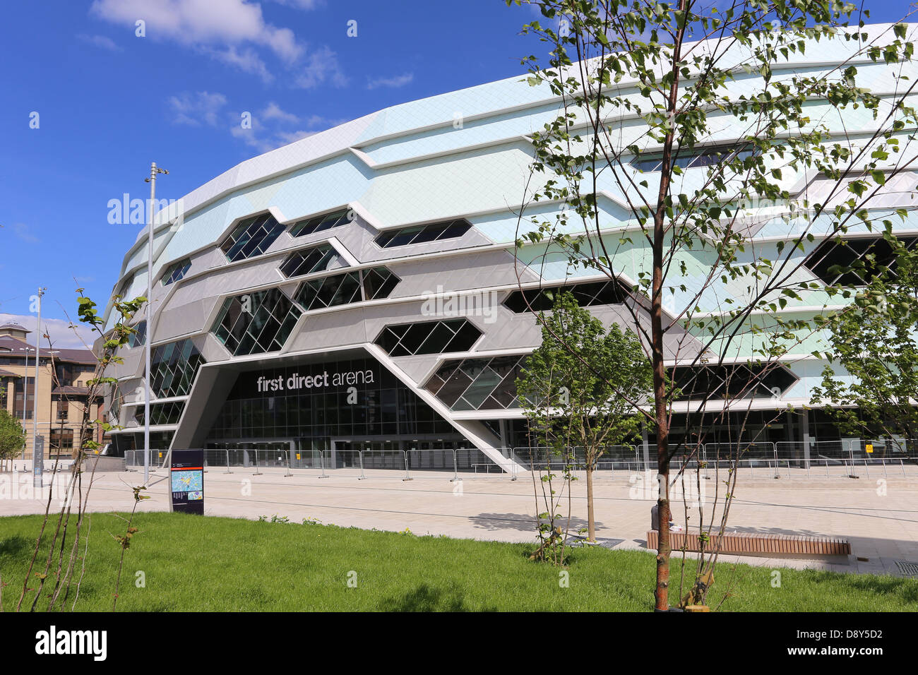 Daytime Exterior shot of First Direct Arena, Leeds. Photograph taken