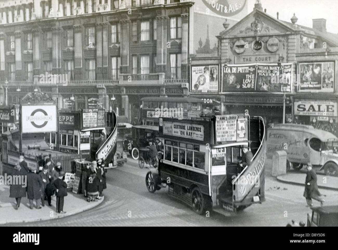 Tottenham Court road in London 1927 Stock Photo Alamy